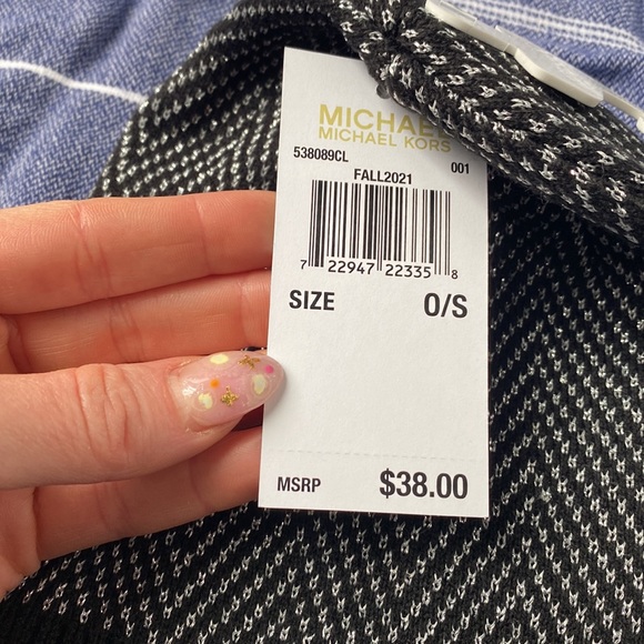 Michael Kors black and silver beanie - Picture 2 of 2